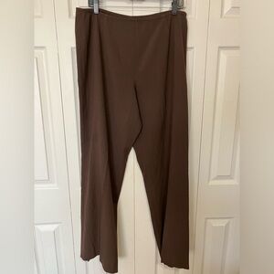 J Jill Office Dress Pants Women’s Sz 16 Wide Leg‎ Size Zip Flowy Brown